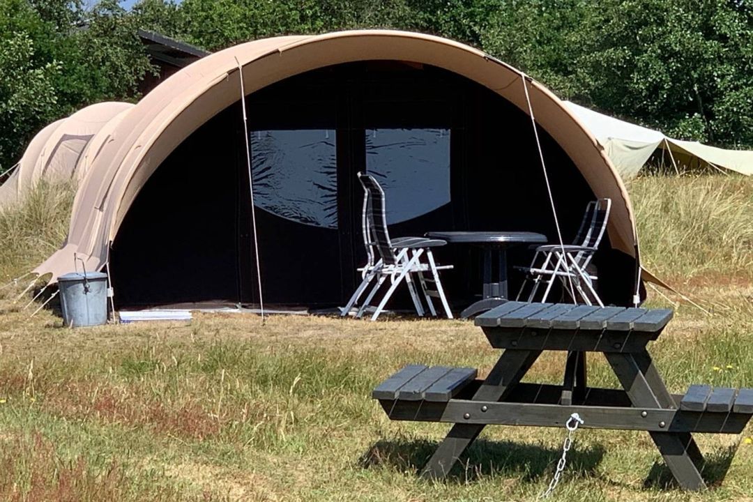 Furnished arched tent
