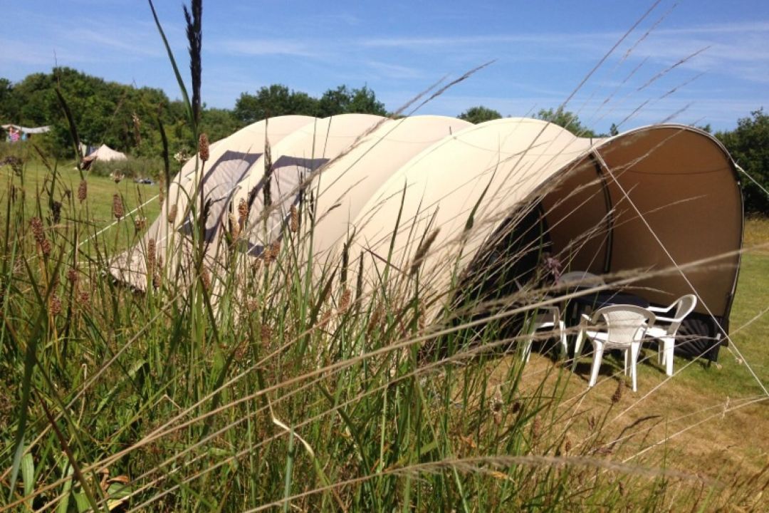 Furnished arched tent