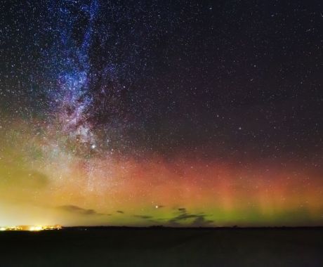 Karla Leeftink - Noorderlicht boven Schiermonnikoog