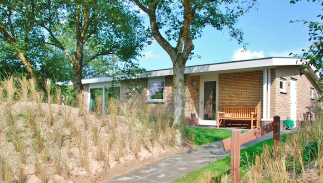 Bungalows on Dutch island Schiermonnikoog